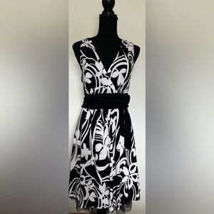 Love Tease Black and White Floral Dress